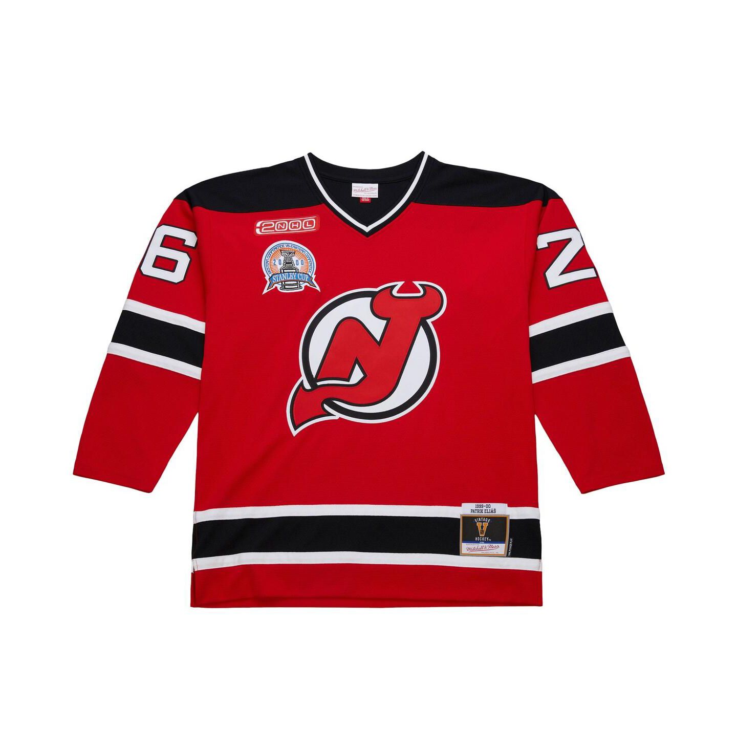 Мужское джерси Mitchell & Ness Men's Patrik Elias Red New Jersey Devils 1999-00 Power Play Jersey — фото 5