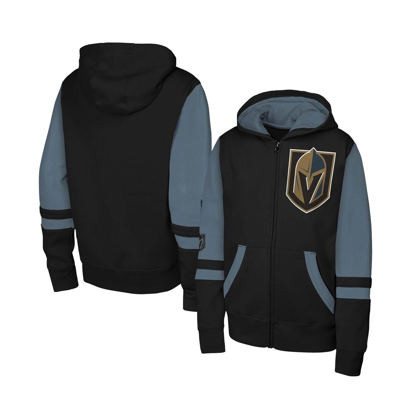 Детское худи Outerstuff Black Vegas Golden Knights Face Off Full-Zip — фото 1