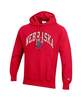 Men's Scarlet Nebraska Huskers Vault Late Night Reverse Weave Pullover Hoodie
