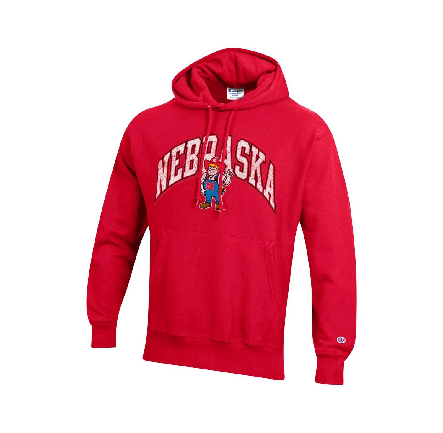 Men's Scarlet Nebraska Huskers Vault Late Night Reverse Weave Pullover Hoodie