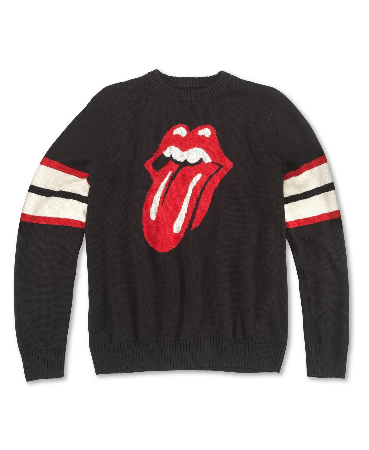 AMERICAN NEEDLE MEN'S BLACK ROLLING STONES MCCALLISTER SWEATER 