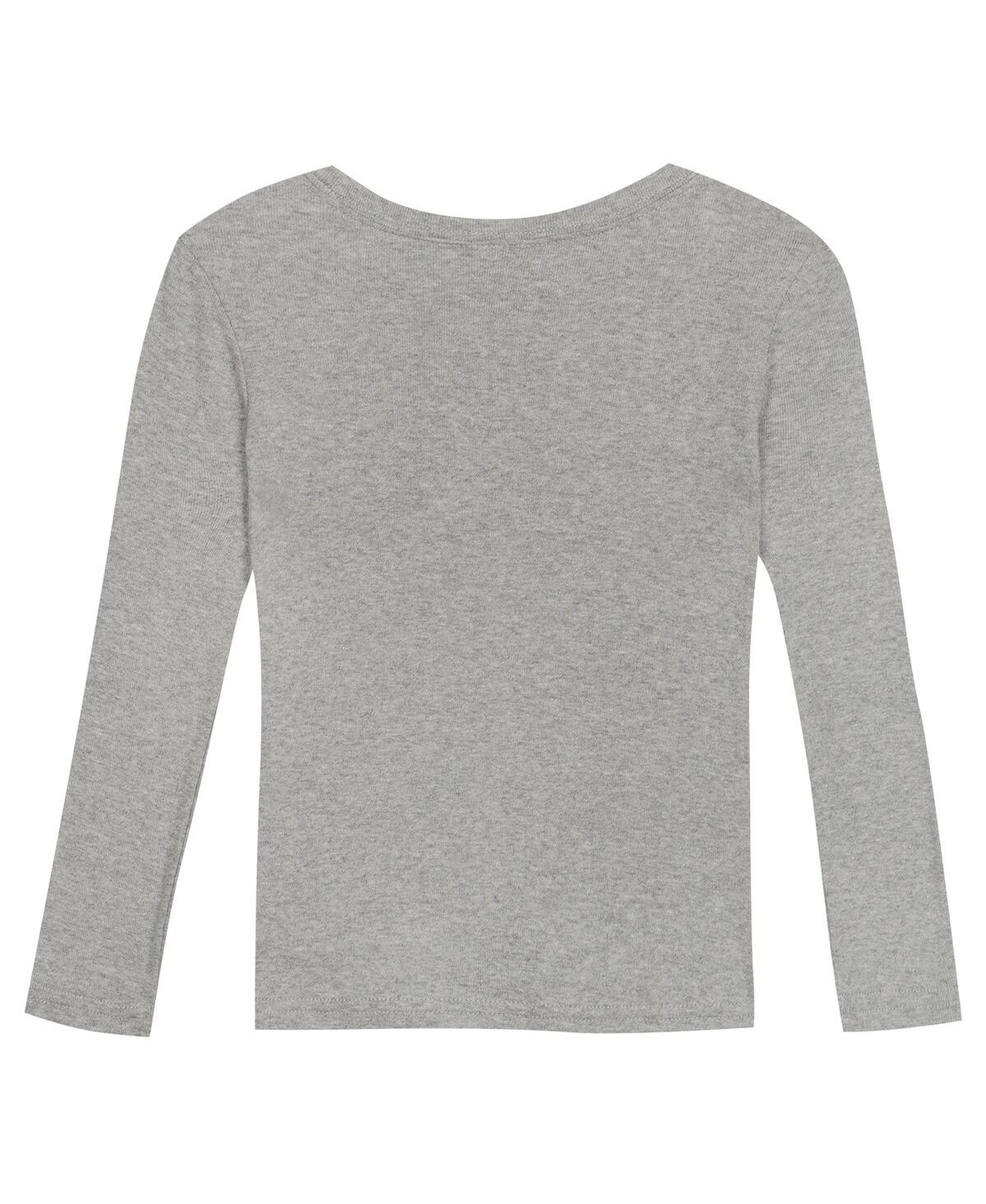 Outerstuff Preschool Heather Gray Miami Dolphins Long Sleeve T-shirt And Pants Sleep Set In Heather Gray