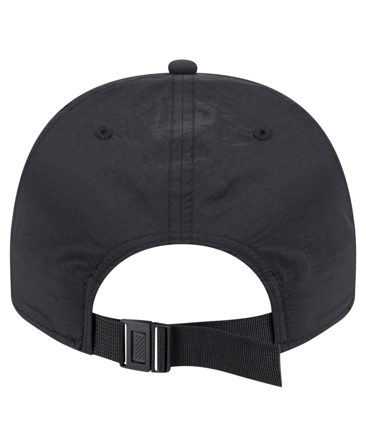 NEW ERA MEN'S BLACK MIAMI DOLPHINS THROWBACK BRUSH GOLFER SNAPBACK HAT 