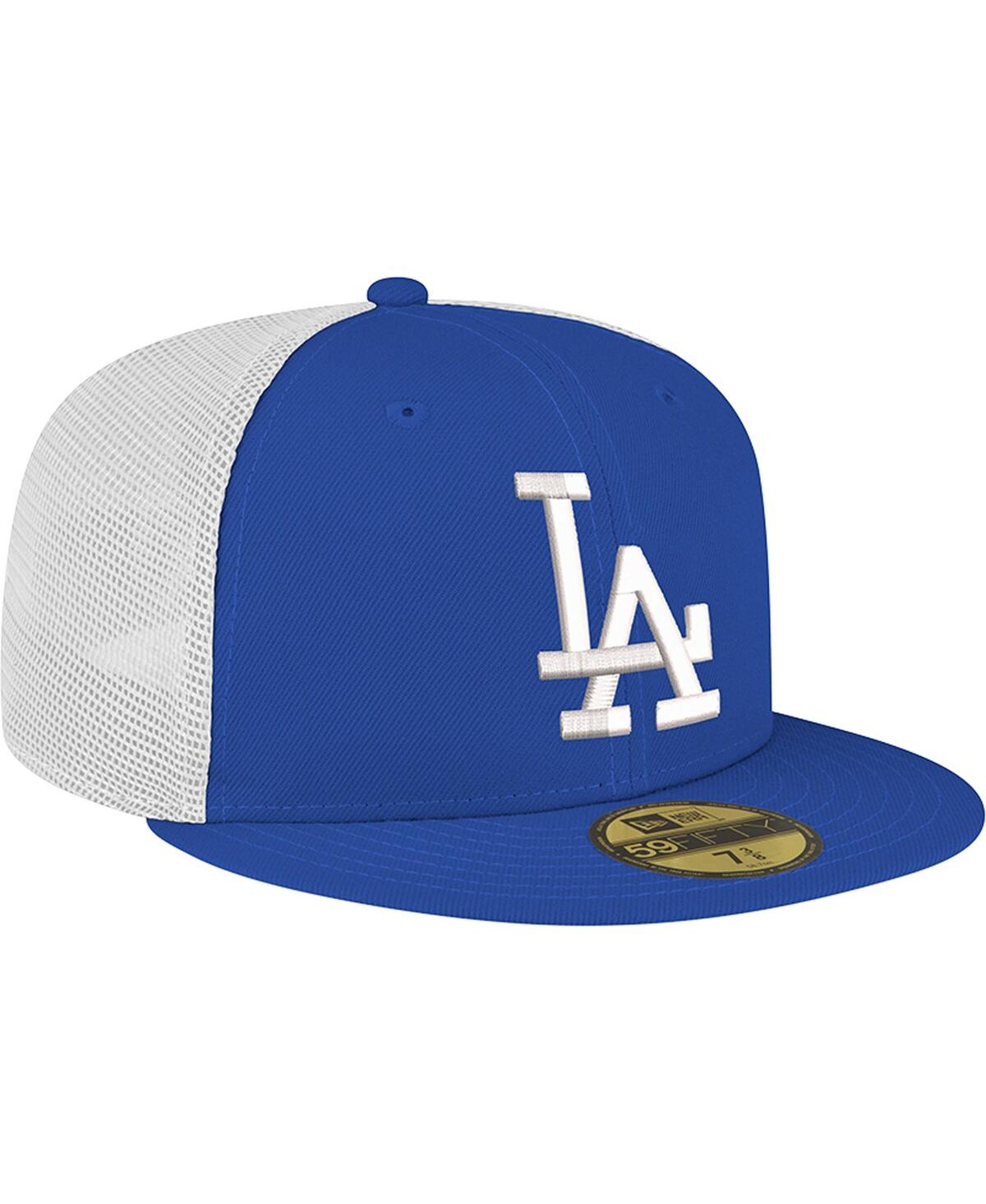 New Era Men's Royal Los Angeles Dodgers Team Color 59fifty Trucker Fitted Hat In Royal