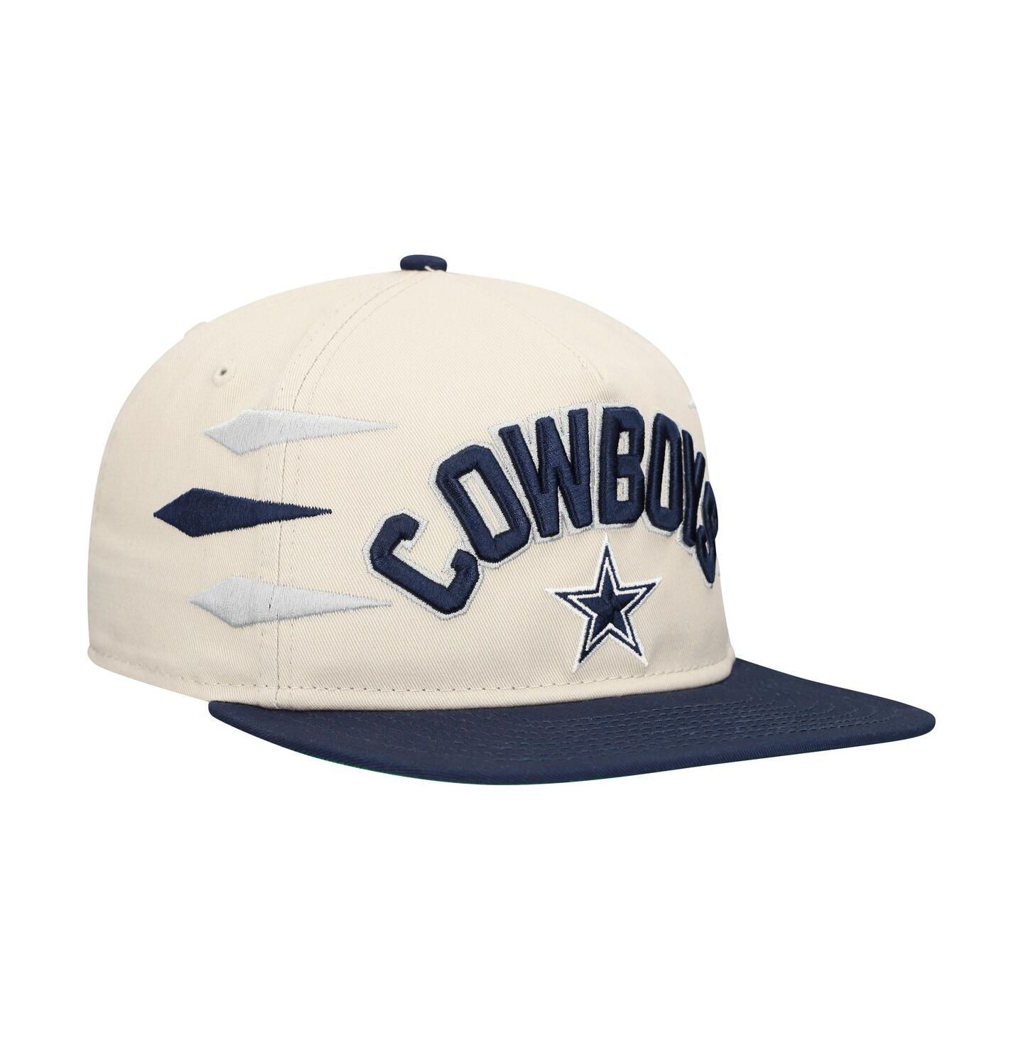 Мужская регулируемая кепка New Era Dallas Cowboys Athletic Golfer, Stone/Navy — фото 3