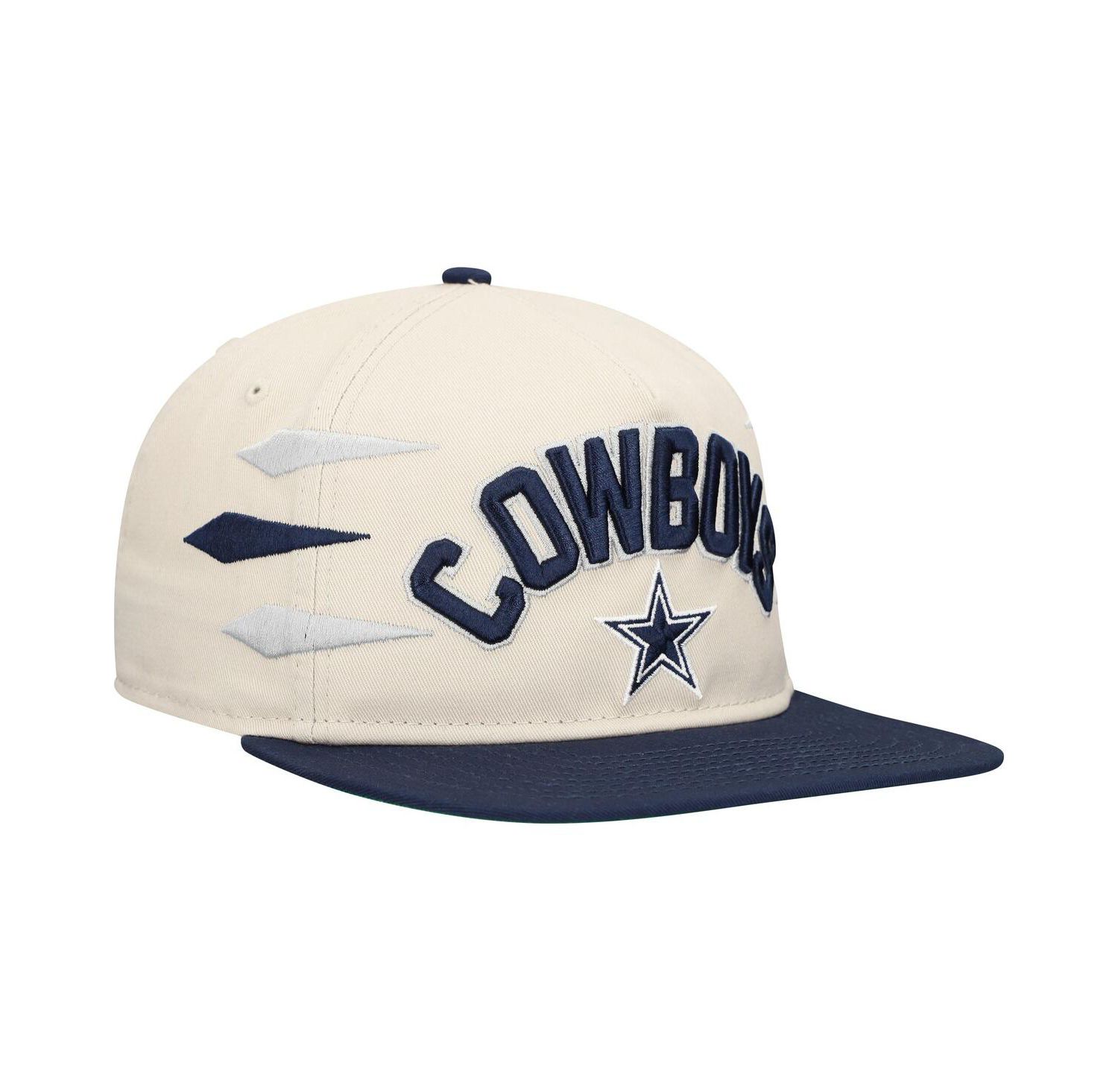 Men's Stone/Navy Dallas Cowboys Athletic Golfer Adjustable Hat
