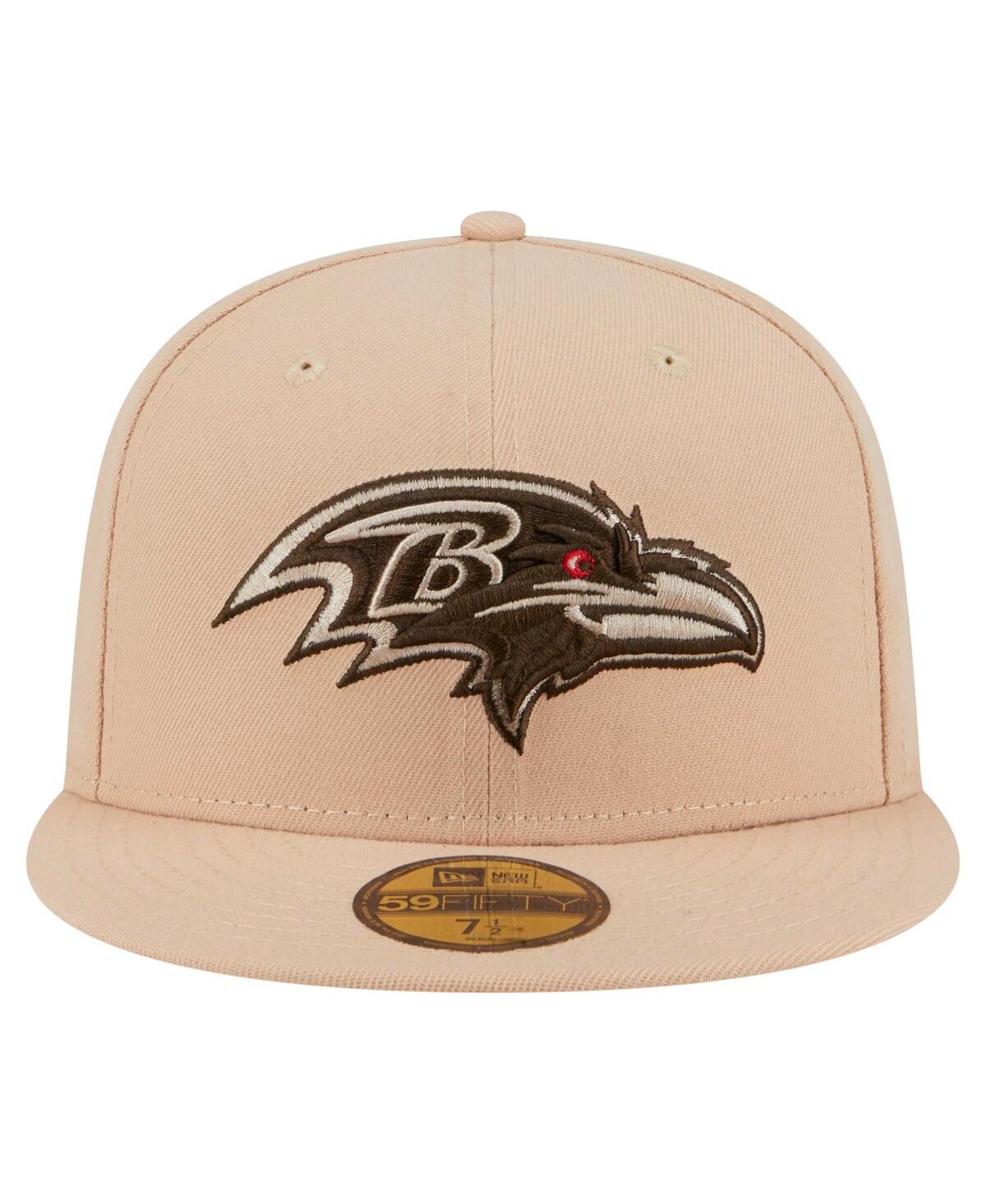 New Era Men's Tan Baltimore Ravens Candied Pecan 59FIFTY Fitted Hat