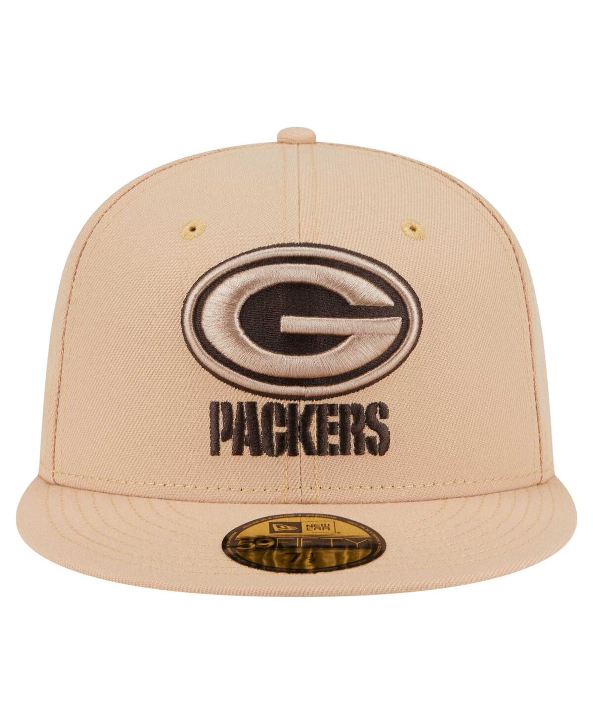 New Era Men's Tan Green Bay Packers Candied Pecan 59FIFTY Fitted Hat