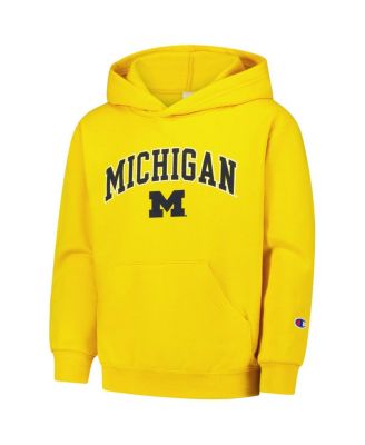 Big Boys and Girls Maize Michigan Wolverines Campus Pullover Hoodie