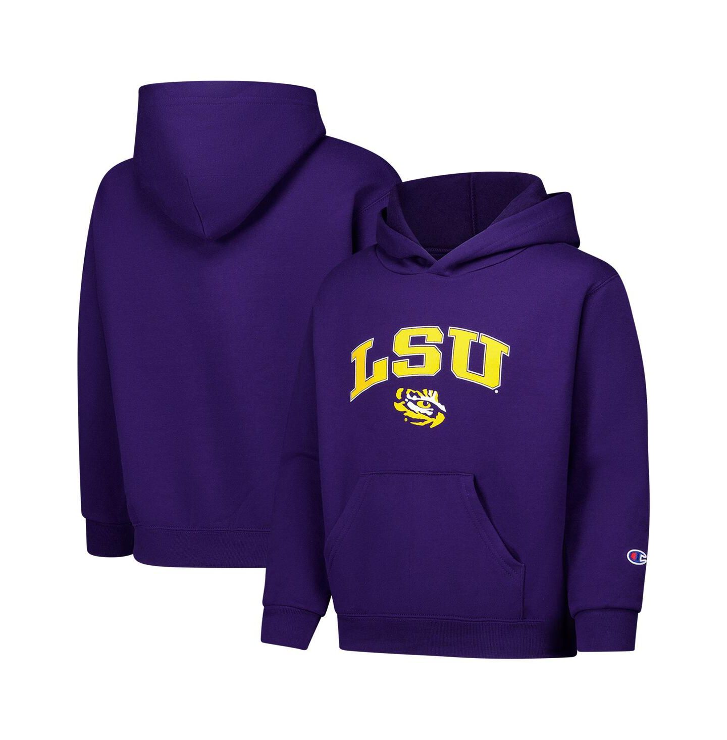 Детское худи Champion Purple LSU Tigers Campus Pullover — фото 1