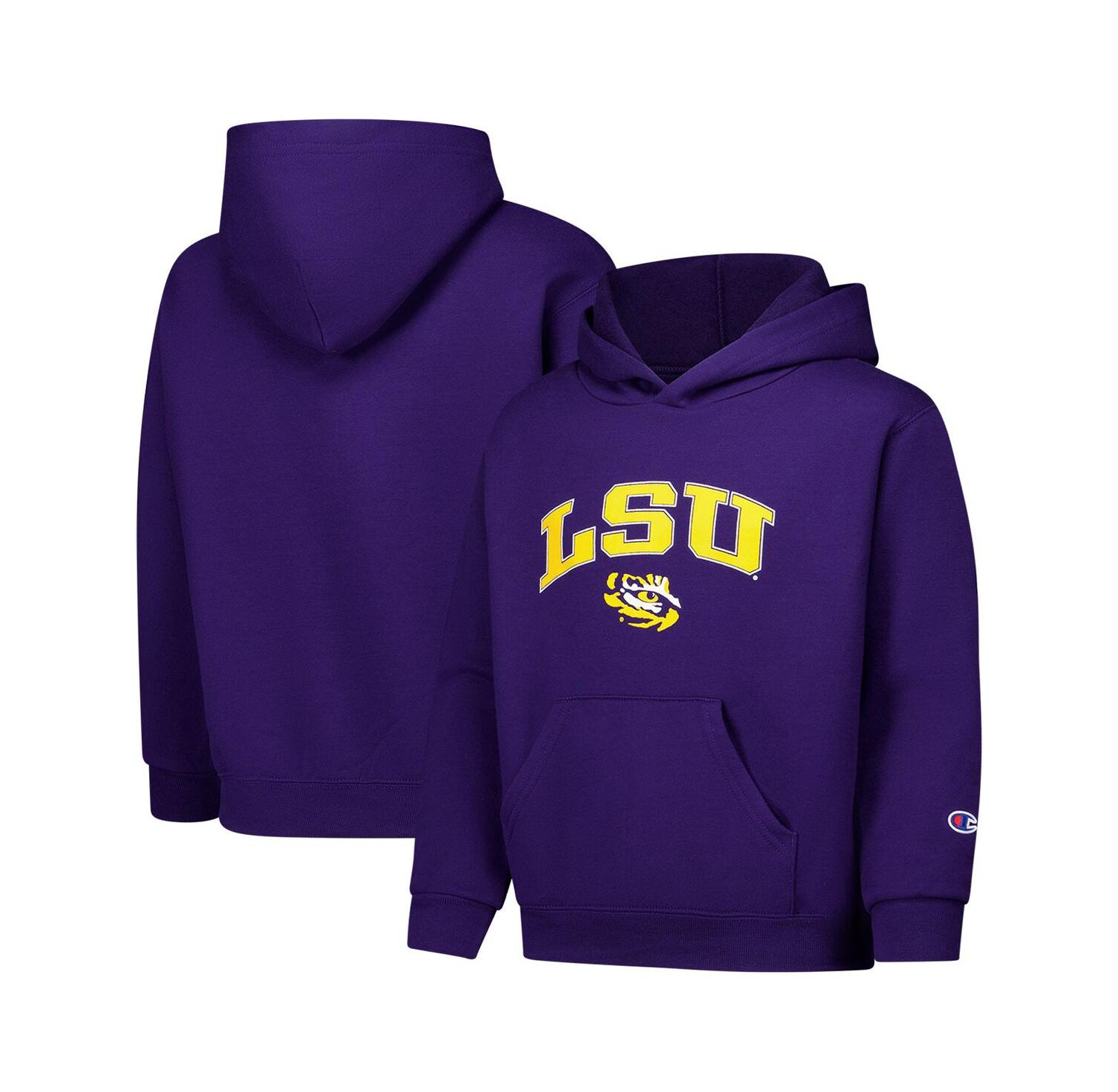 Big Boys and Girls Purple LSU Tigers Campus Pullover Hoodie