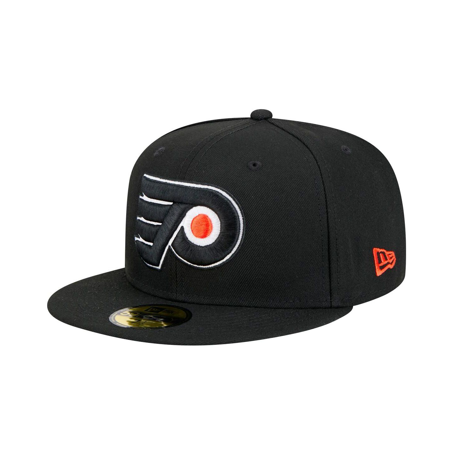 Мужская кепка New Era Black Philadelphia Flyers Core 59FIFTY Fitted Hat — фото 1