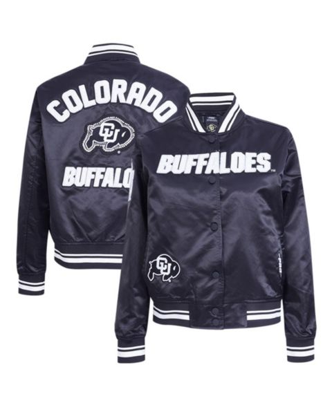 Женские куртки Pro Standard Women's Black Colorado Buffaloes Satin Cultivated Pearl Full-Snap Jacket