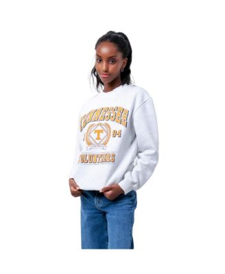 Men's and Women's Ash Tennessee Volunteers Vintage Crest Pullover Sweatshirt