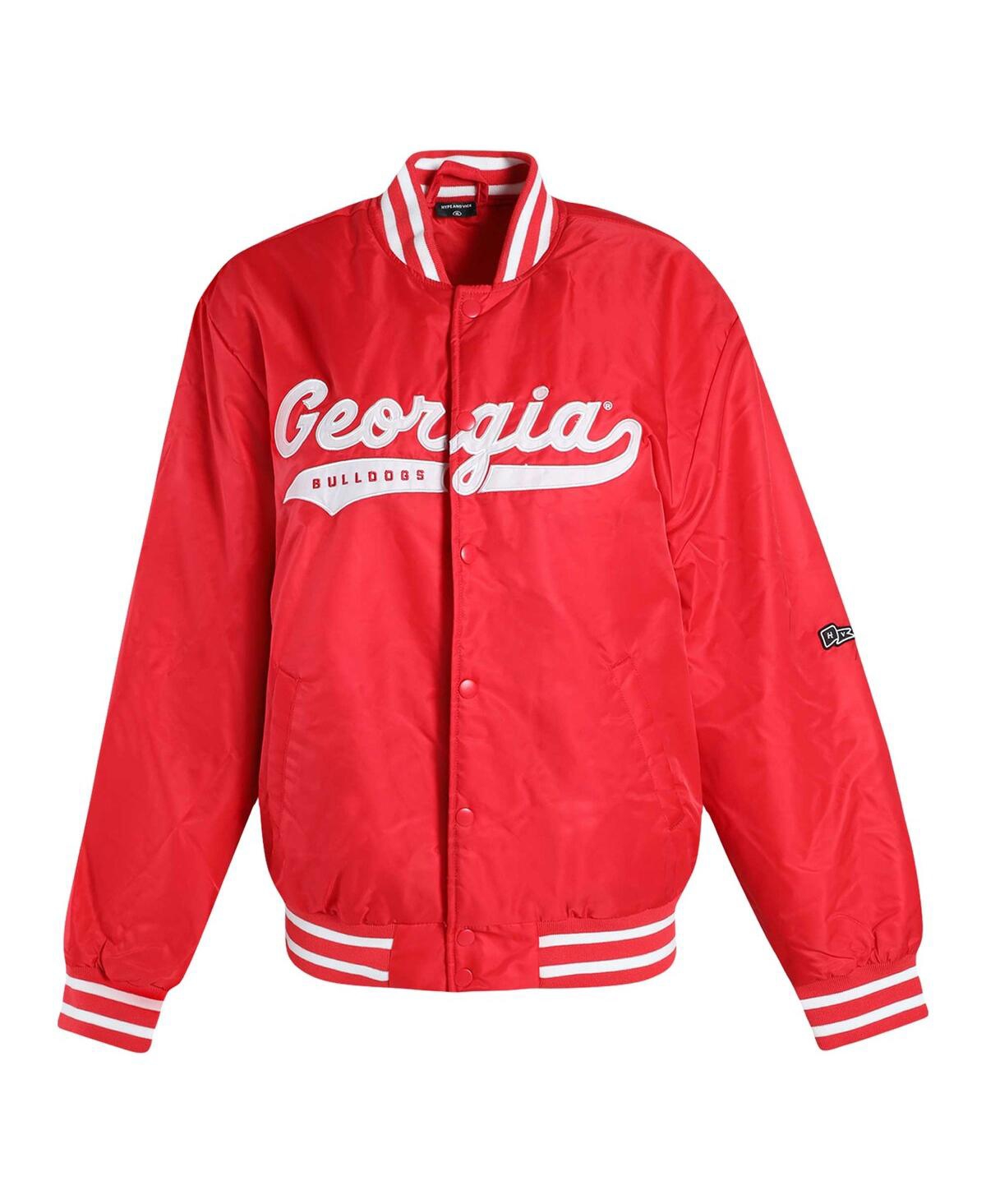 Hype And Vice Women's Red Georgia Bulldogs A-game Varsity Full-snap Jacket In Red