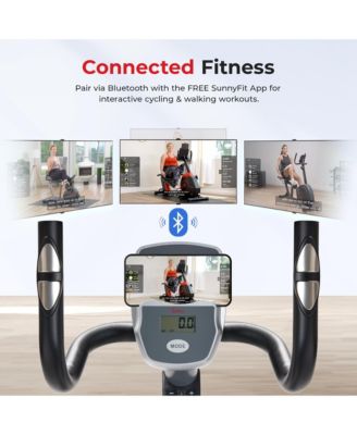 Indoor Magnetic Smart Recumbent Exercise Bike with Free SunnyFit  App via Bluetooth