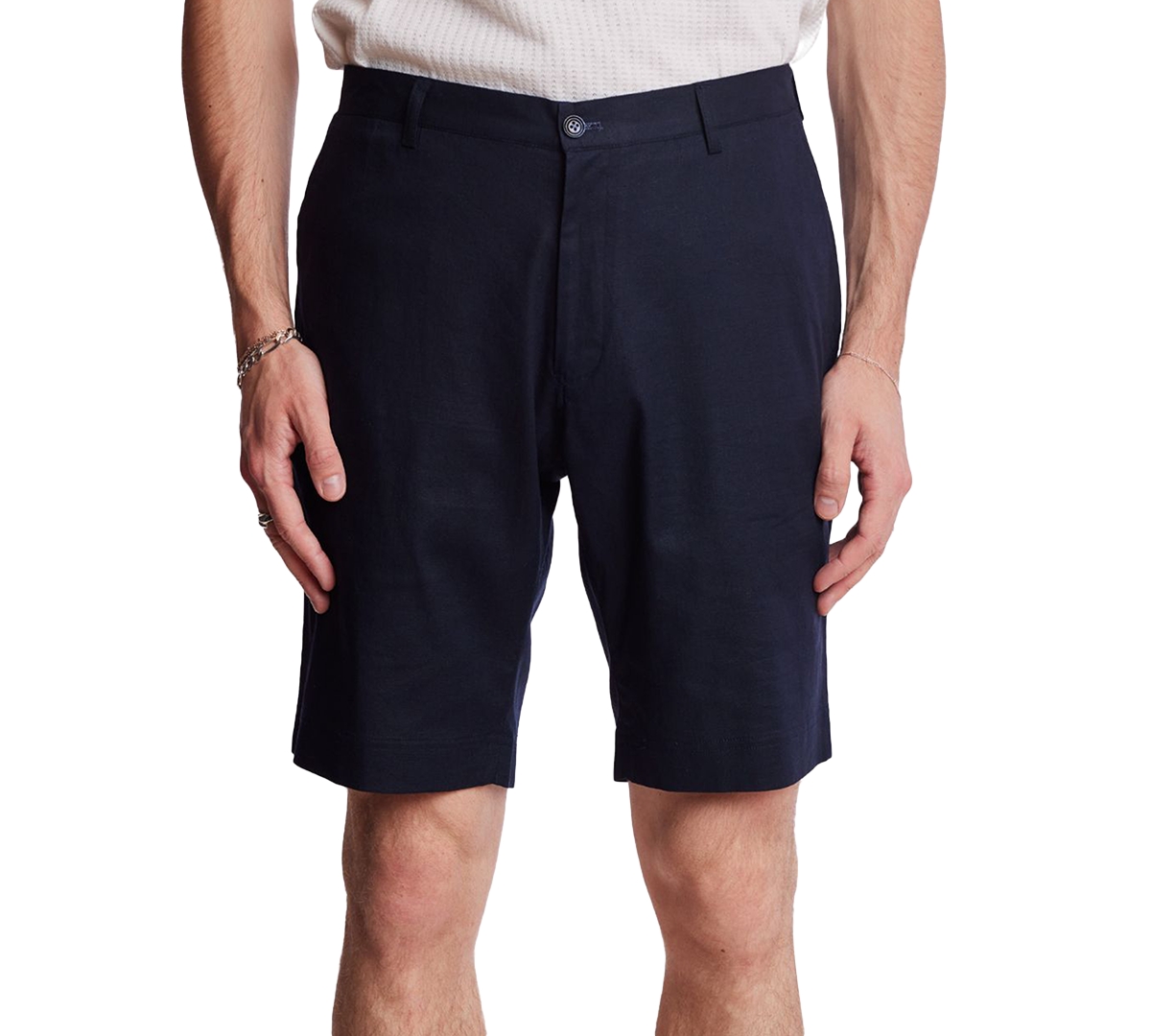 Men's Slim-Fit Felix Shorts - Navy Linen