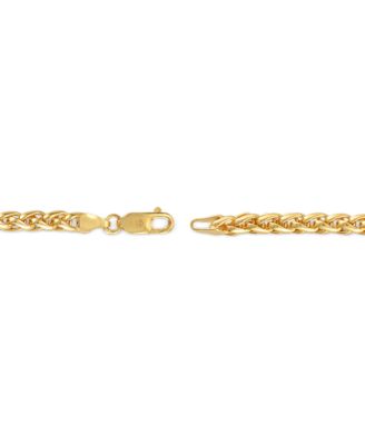 2-Pc. Set Wheat Link Chain Necklace & Matching Bracelet, Set in Sterling Silver or 14k Gold-plated Sterling Silver, Exclusively at Macy's
