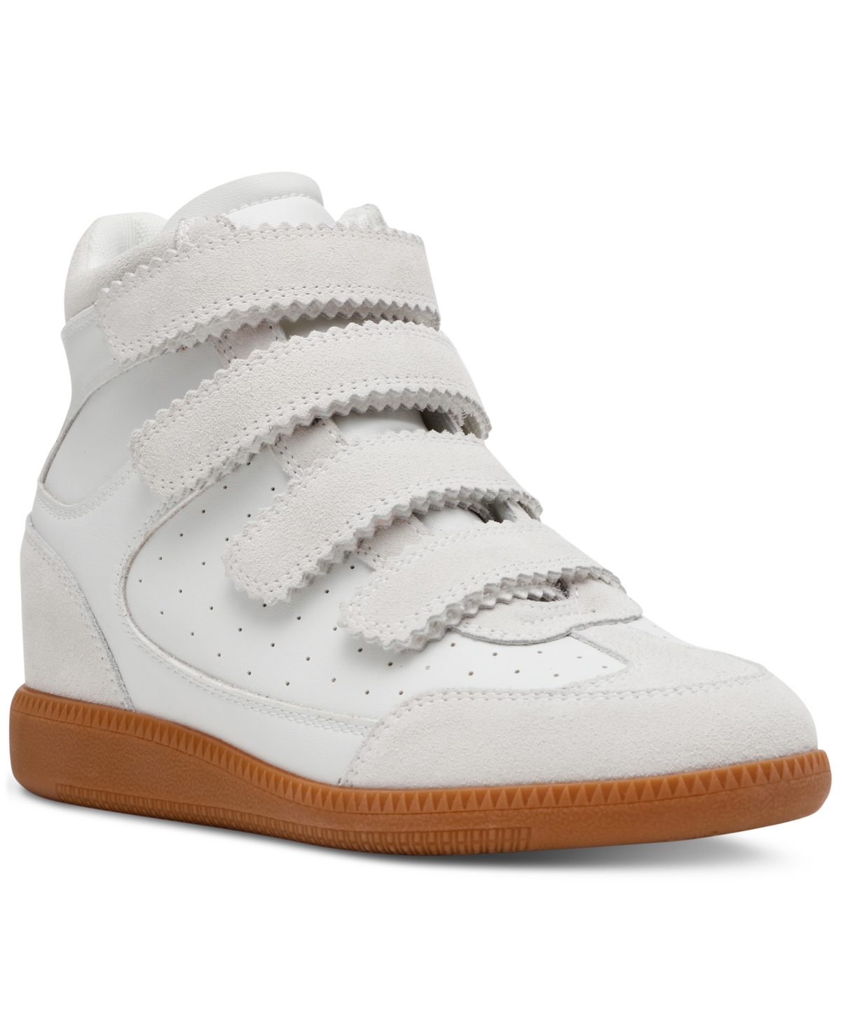 Women's Mustang High-Top Wedge Sneakers - Dark Brown