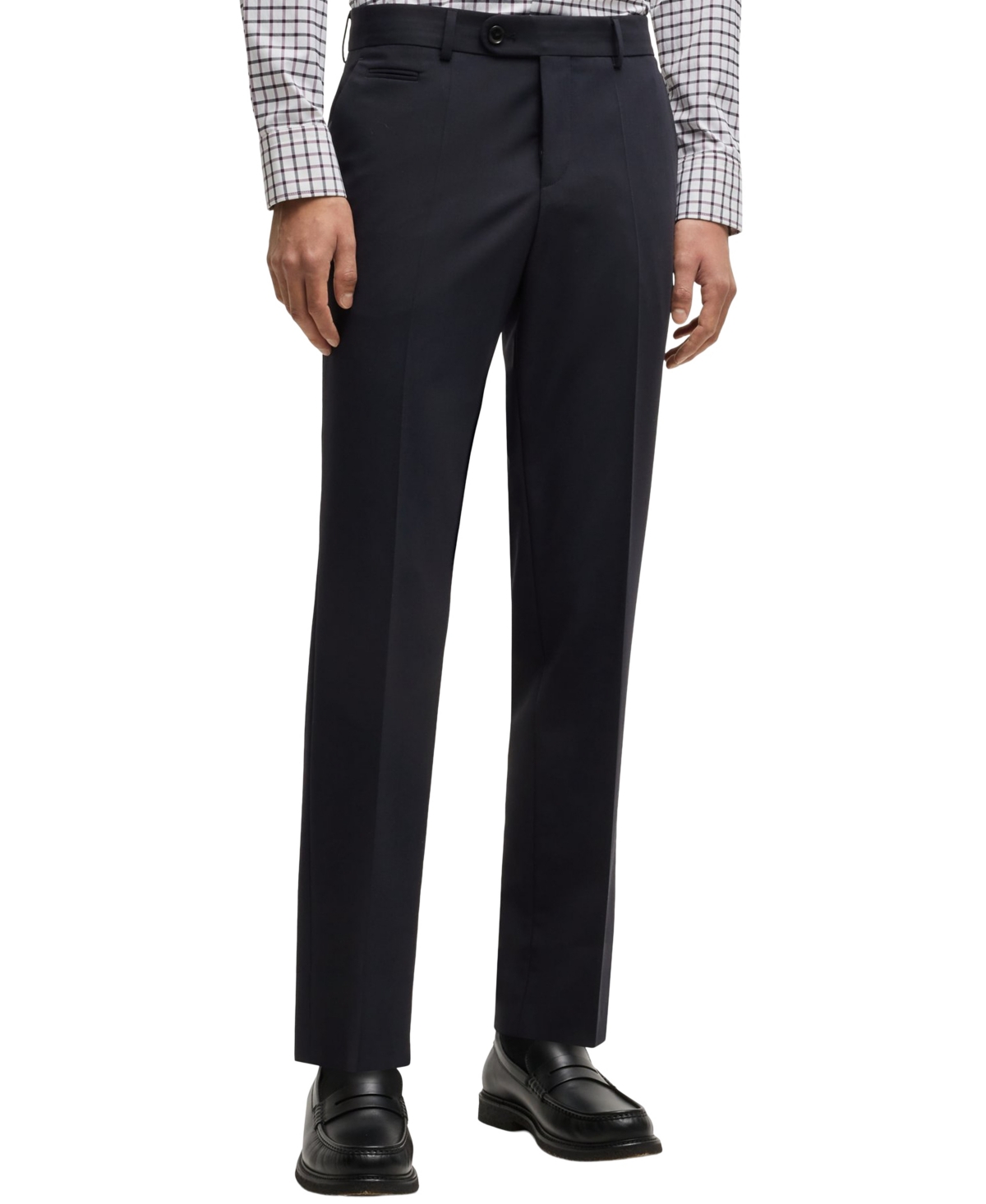 Hugo Boss Boss By  Men's Slim-fit Super-stretch Trousers In Dark Blue