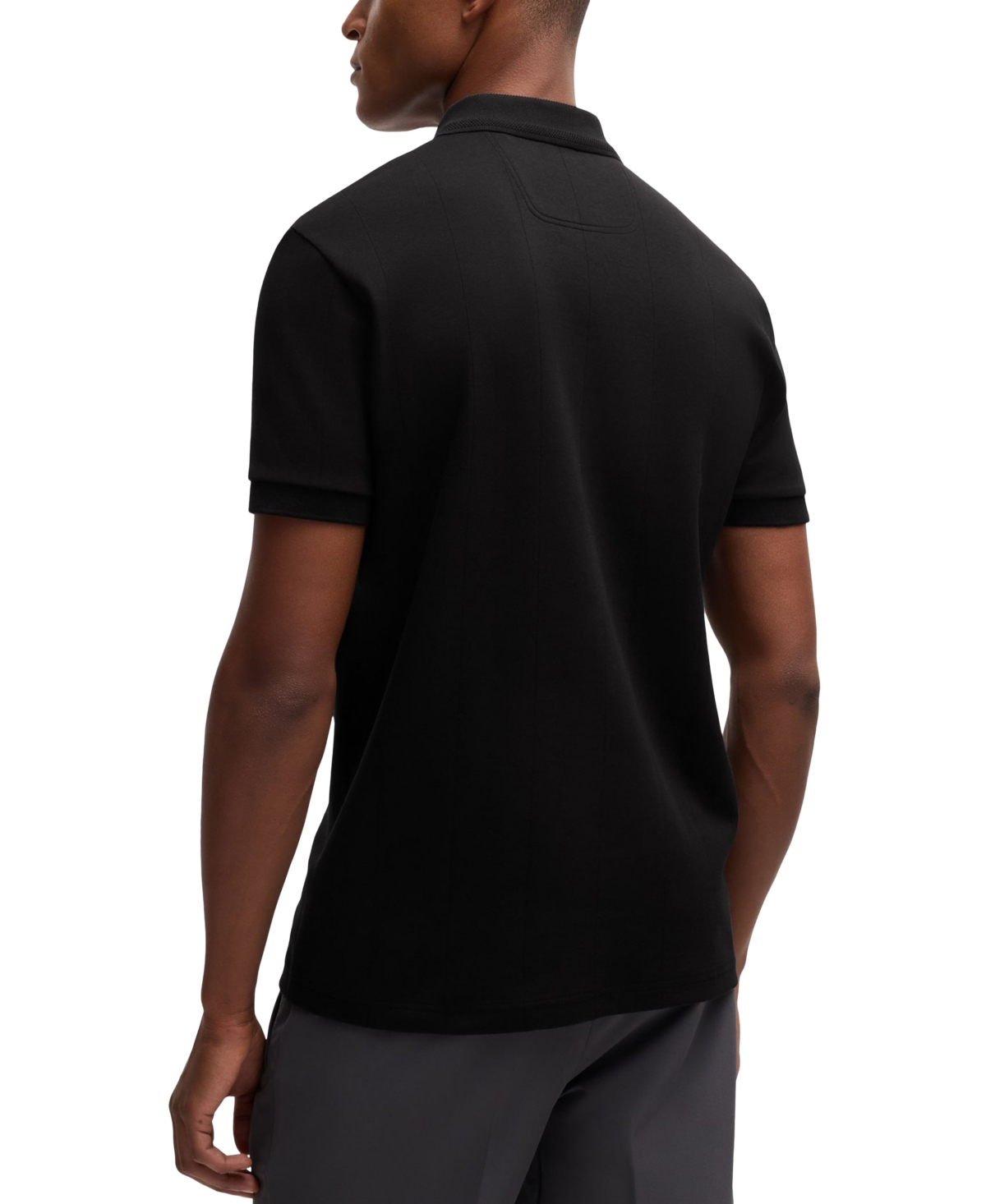 Hugo Boss Black Spread Collar Polo In Black