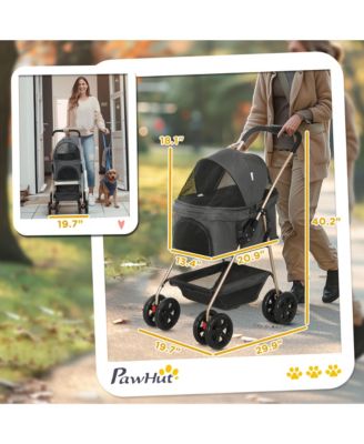 3 in 1 Pet Stroller with Detachable Carrier for Mini Dogs and Cats