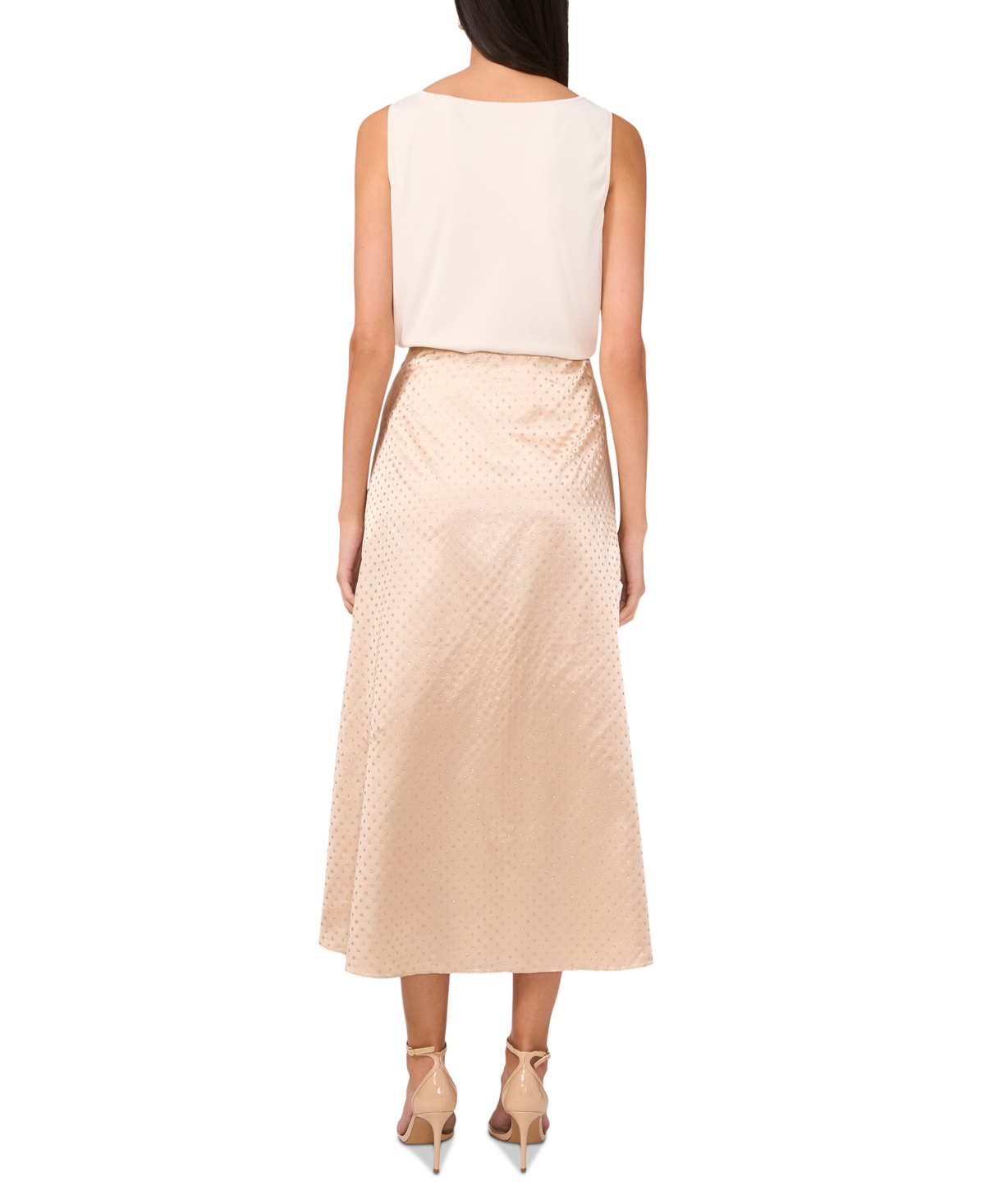 Shop Vince Camuto Women's Embellished A-line Midi Skirt In Solar Glow