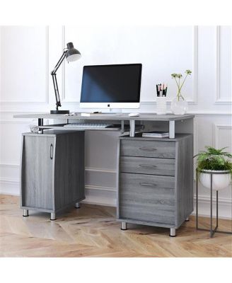 Workstation Desk with Drawers & Shelves – Functional Computer Desk for Organized Workspaces