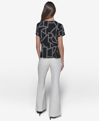 Women's Logo Peplum Knit Top