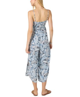 Juniors' Keiko Printed Wide-Leg Jumpsuit