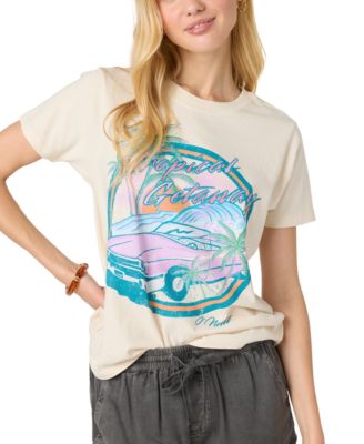 Juniors' Tropical Getaway Graphic T-Shirt