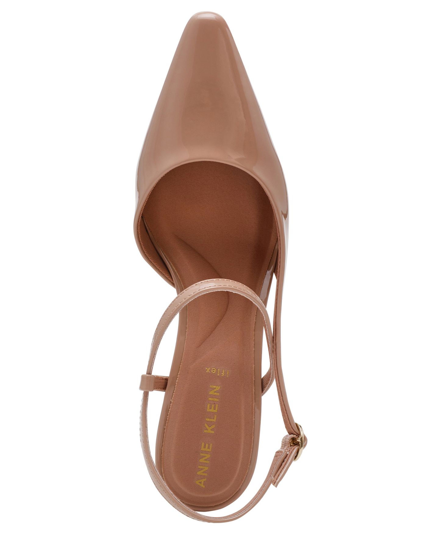 Женские туфли Anne Klein Cosmo Pointed Toe Slingback Pumps, цвет: Миндальный лаковый — фото 4