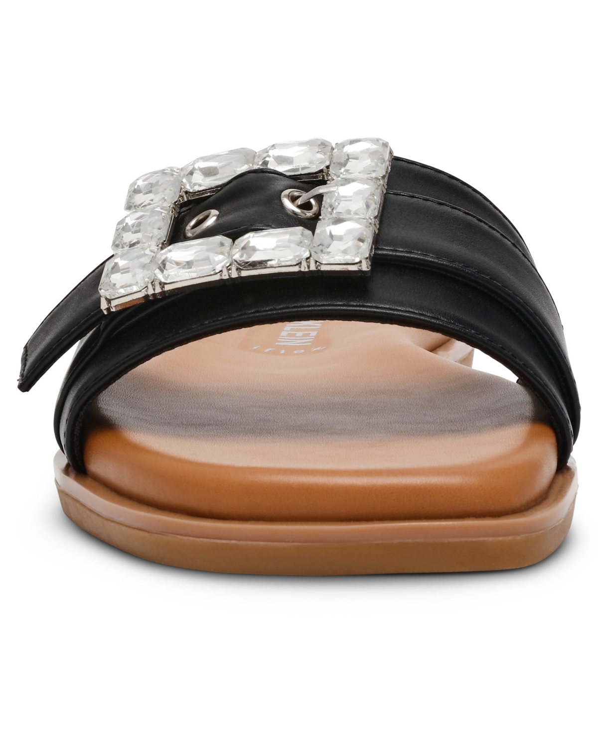 Anne Klein Capara Slide Sandal In Black Smooth