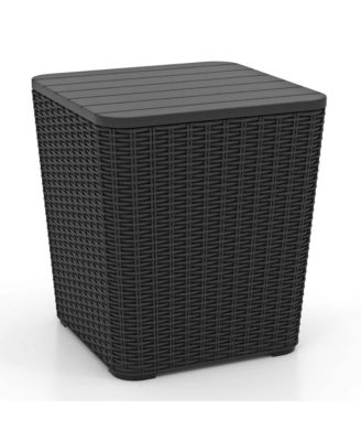 11.5 Gallon Water-proof Deck Box with Removable Lid Storage Container Side Table