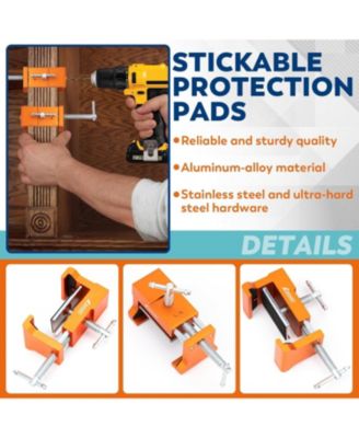 Cabinet Clamps Face Frame Cabinet Clamps for Cabinets Installation Easy to Operate and Accurate Positioning Complimentary a Drill Orange-2Pack