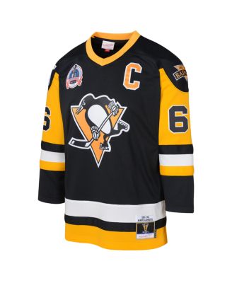 Big Boys and Girls Mario Lemieux Black Pittsburgh Penguins 1991/92 Captain Patch Blue Line Player Jersey