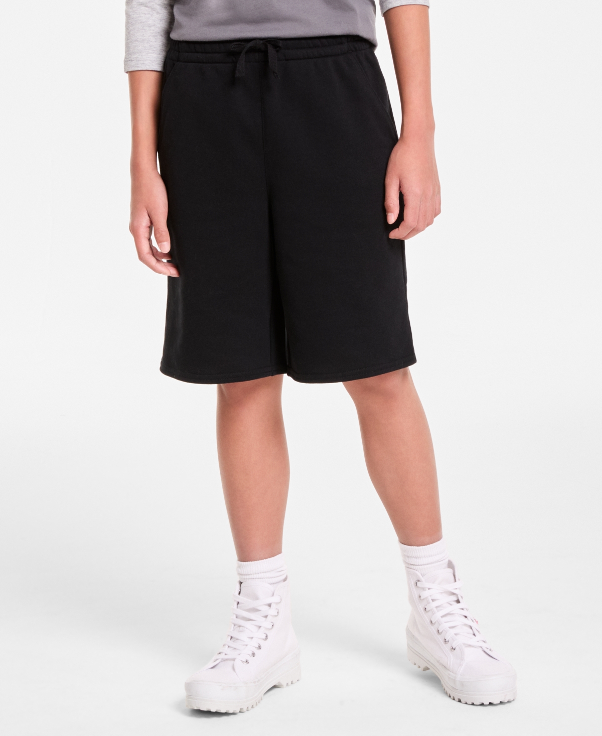 Macy's Epic Threads Little & Big Boys Solid Bermuda Shorts, Exclusively At  In Deep Black