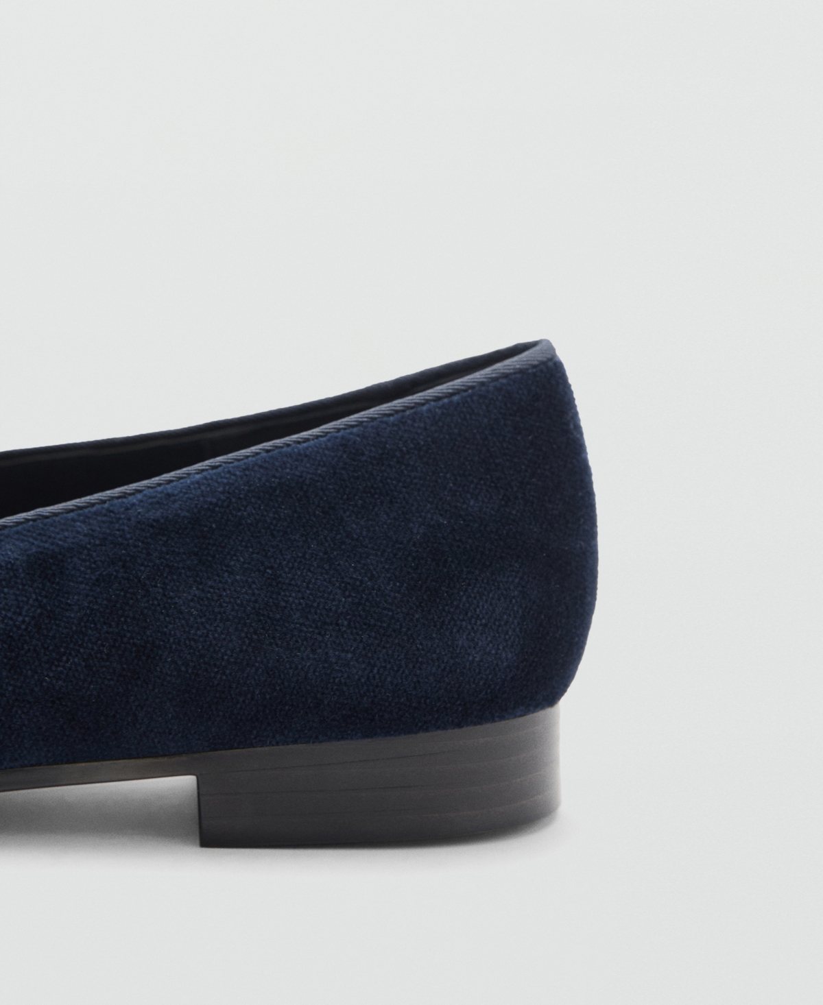 Mango Women's Slip-on Velvet Loafers In Blue