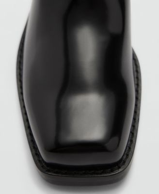 Women's Metallic Details Square Toe Boots