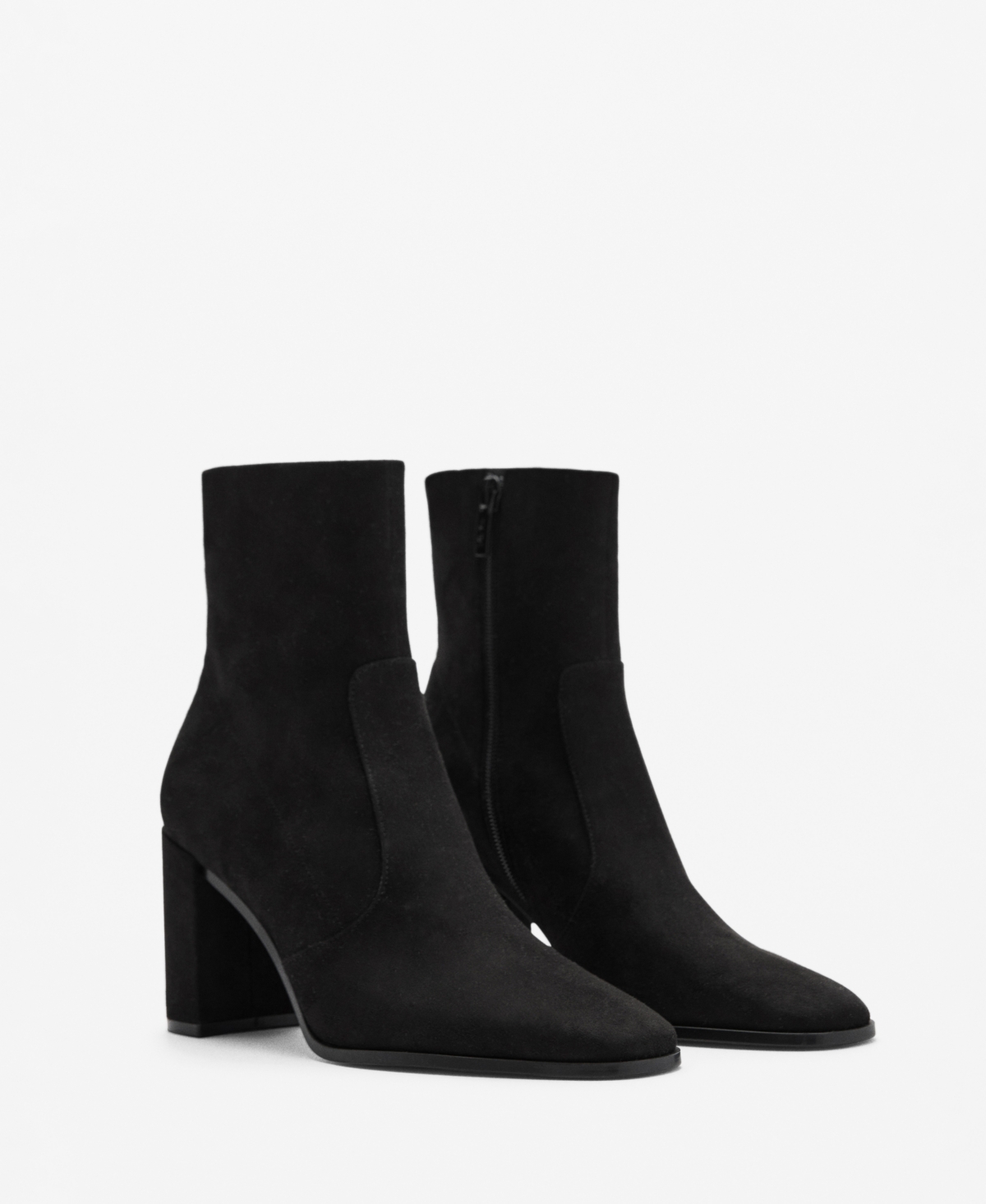 MANGO WOMEN'S SUEDE LEATHER EFFECT ANKLE BOOTS 