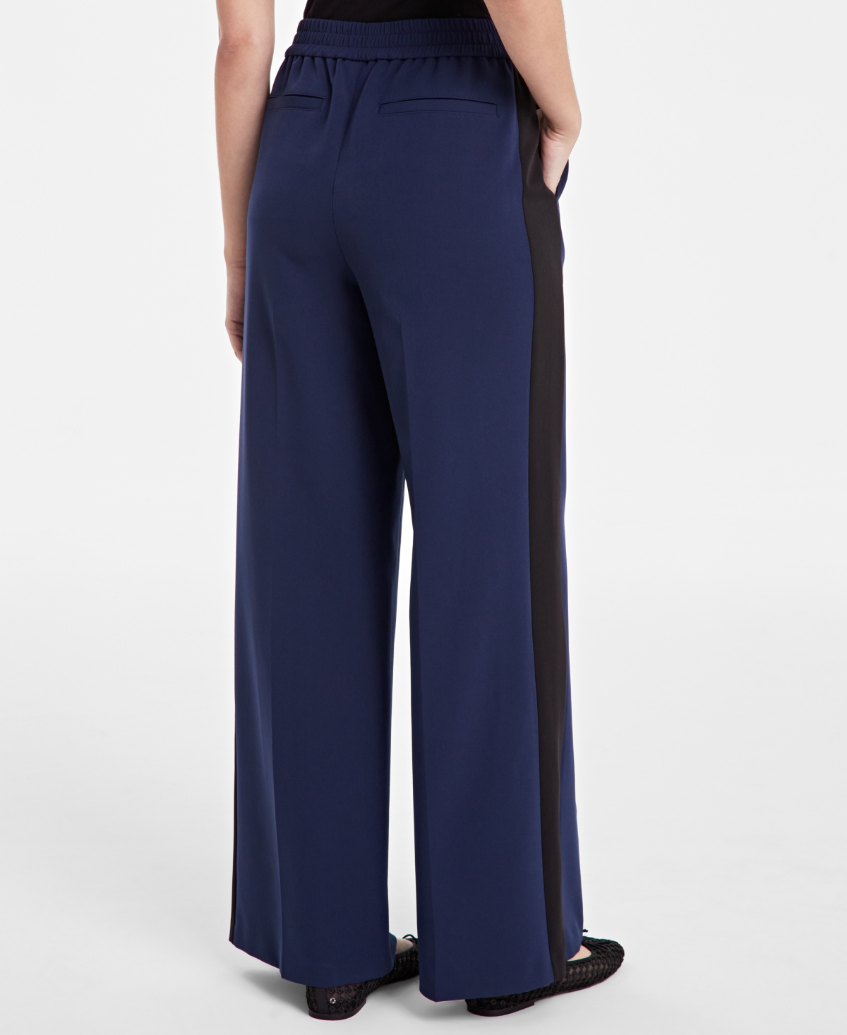 On 34th Women's Mid-rise Side-stripe Wide-leg Pants In Intrepid Blue