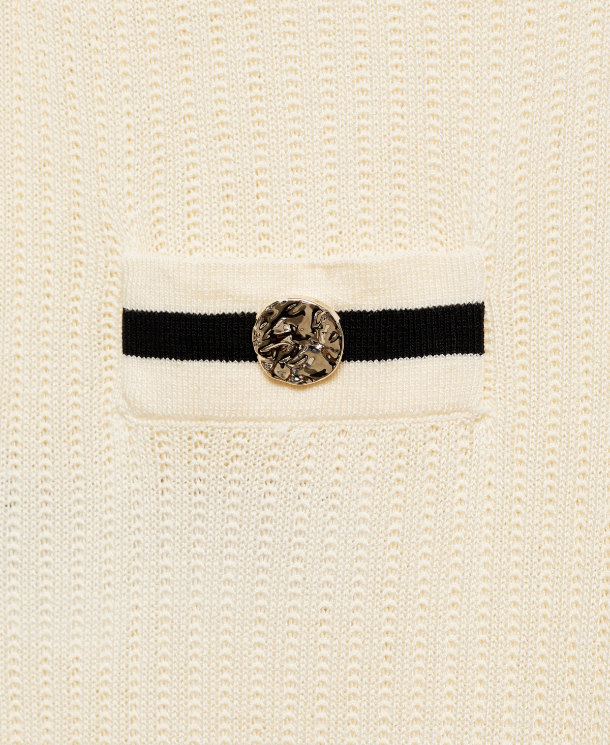 MANGO WOMEN'S CONTRAST POCKETS KNITTED SWEATER VEST 