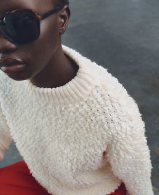 Women's Round Neck Boucle Sweater