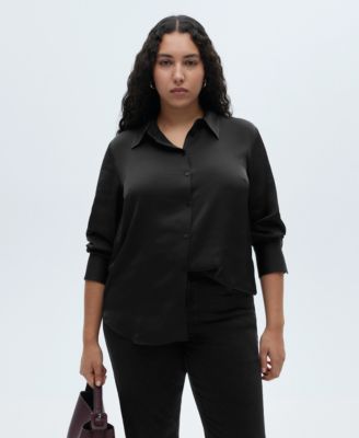 Women's Satin Finish Flowy Shirt