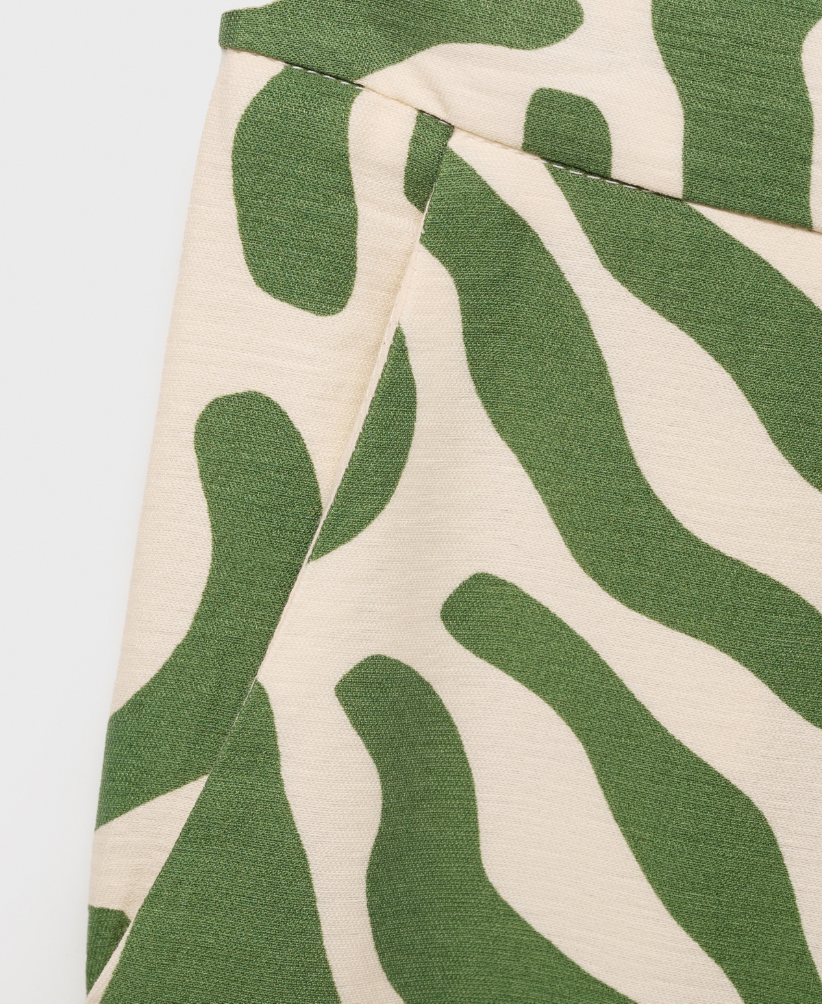 Mango Women's Printed Straight Pants In Green