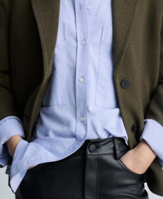 Women's Leather-Effect Straight Pants