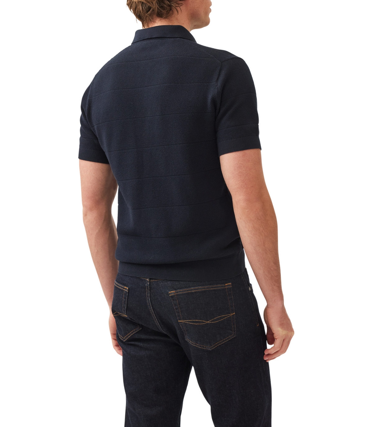 Rodd & Gunn Masons Regular Fit Flat Knit Polo Shirt In Blue