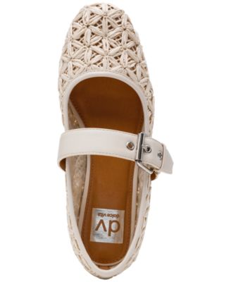 Women's Mellie Woven Buckle Mary Jane Flats