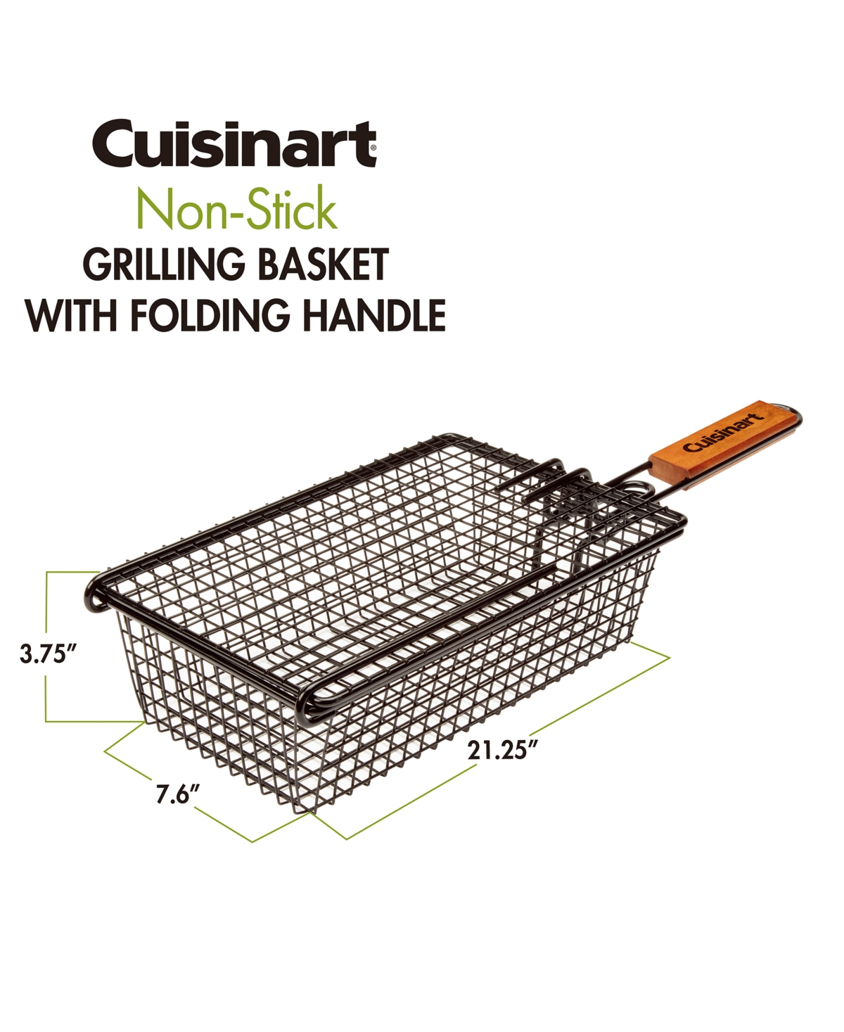 Cuisinart Nonstick Stainless Steel Grilling Basket In No Color