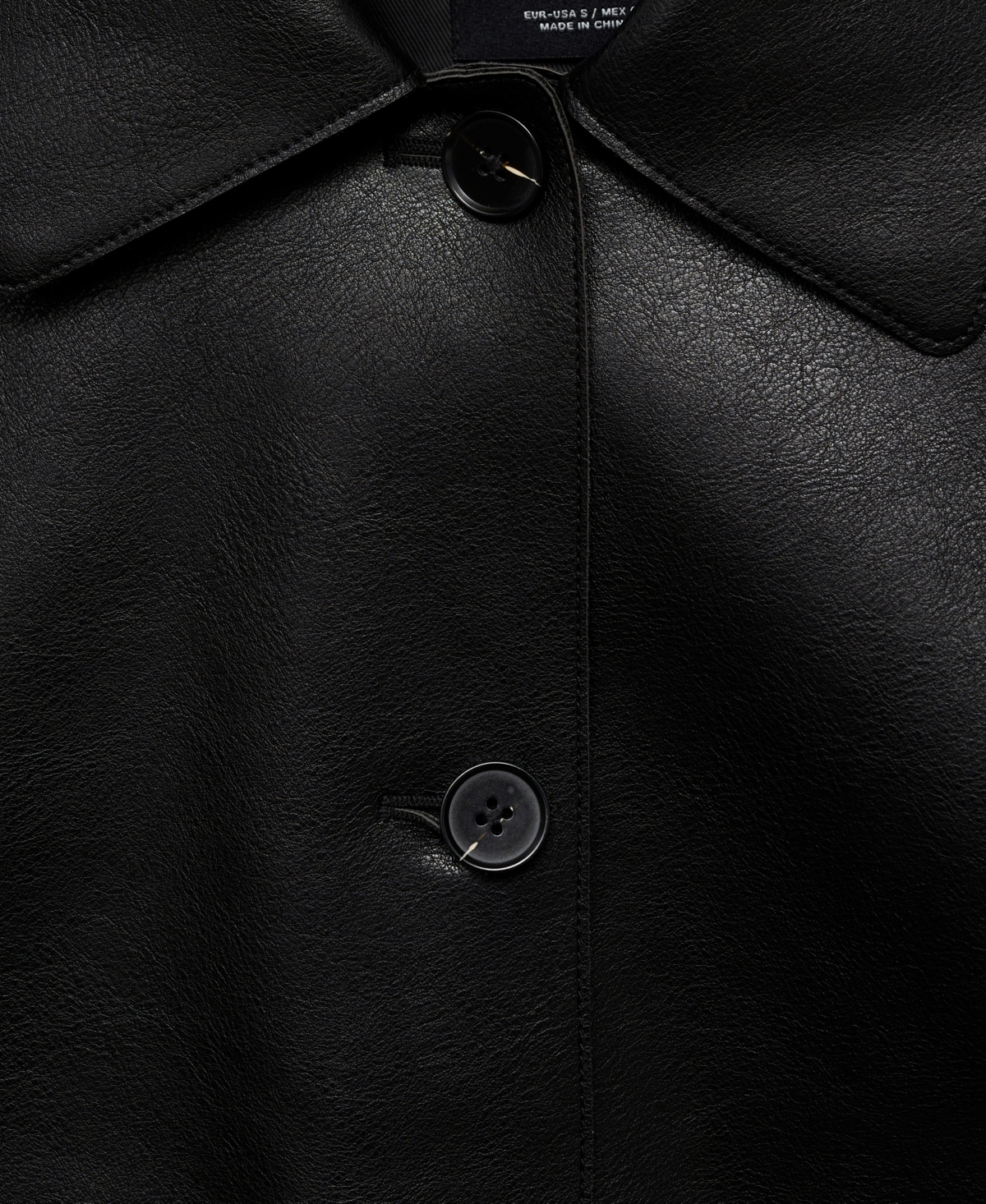 Mango Women's Pockets Detail Leather-Effect Jacket